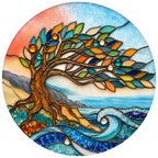 Tree of life stained glass suncatcher design