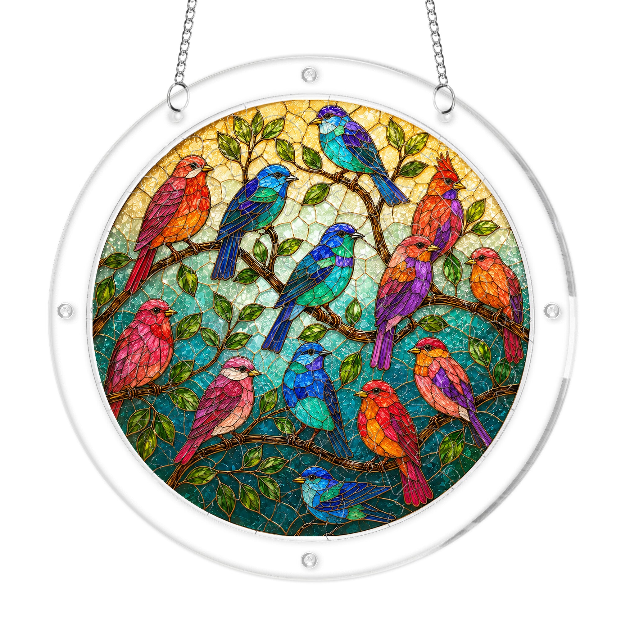 Garden Songbird Acrylic Puzzle Suncatcher