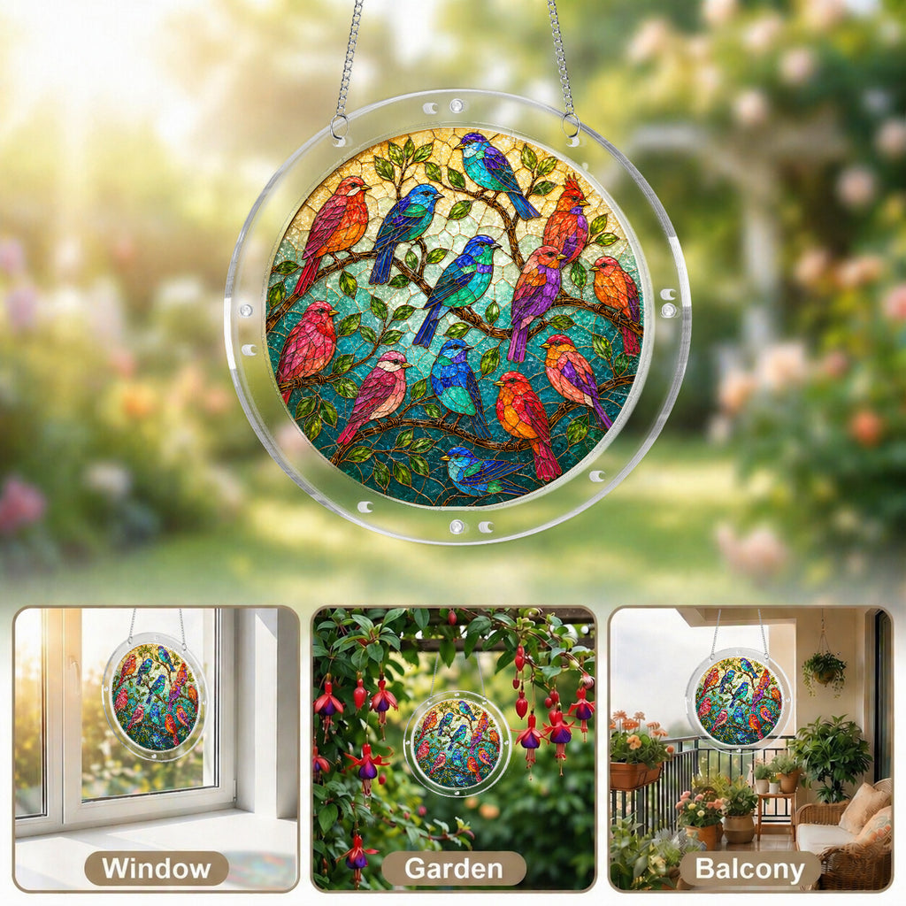 Garden Songbird Acrylic Puzzle Suncatcher