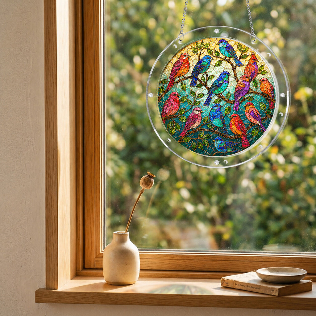 Garden Songbird Acrylic Puzzle Suncatcher