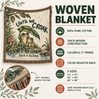 Until We Croak Frog Couple Woven Blanket