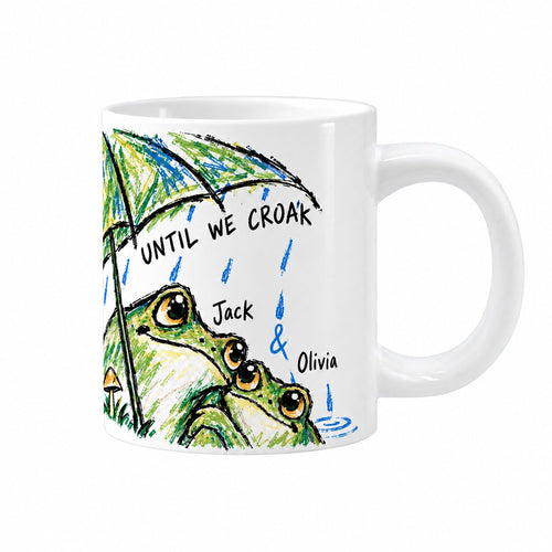 Personalized Until We Croak Frog Couple Mug