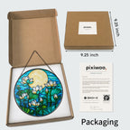 White lotus suncatcher in Pixiwoo gift box with protective foam