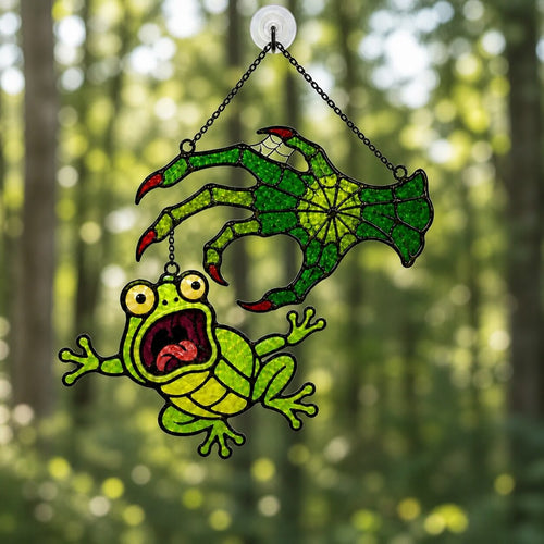Witch Hand & Screaming Frog Holographic Acrylic Suncatcher
