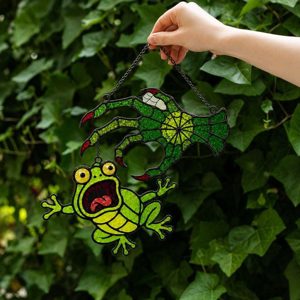 Witch Hand & Screaming Frog Holographic Acrylic Suncatcher