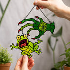 Witch Hand & Screaming Frog Holographic Acrylic Suncatcher