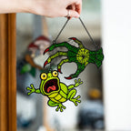Witch Hand & Screaming Frog Holographic Acrylic Suncatcher