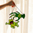 Witch Hand & Screaming Frog Holographic Acrylic Suncatcher