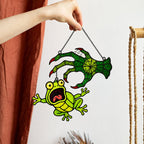 Witch Hand & Screaming Frog Holographic Acrylic Suncatcher