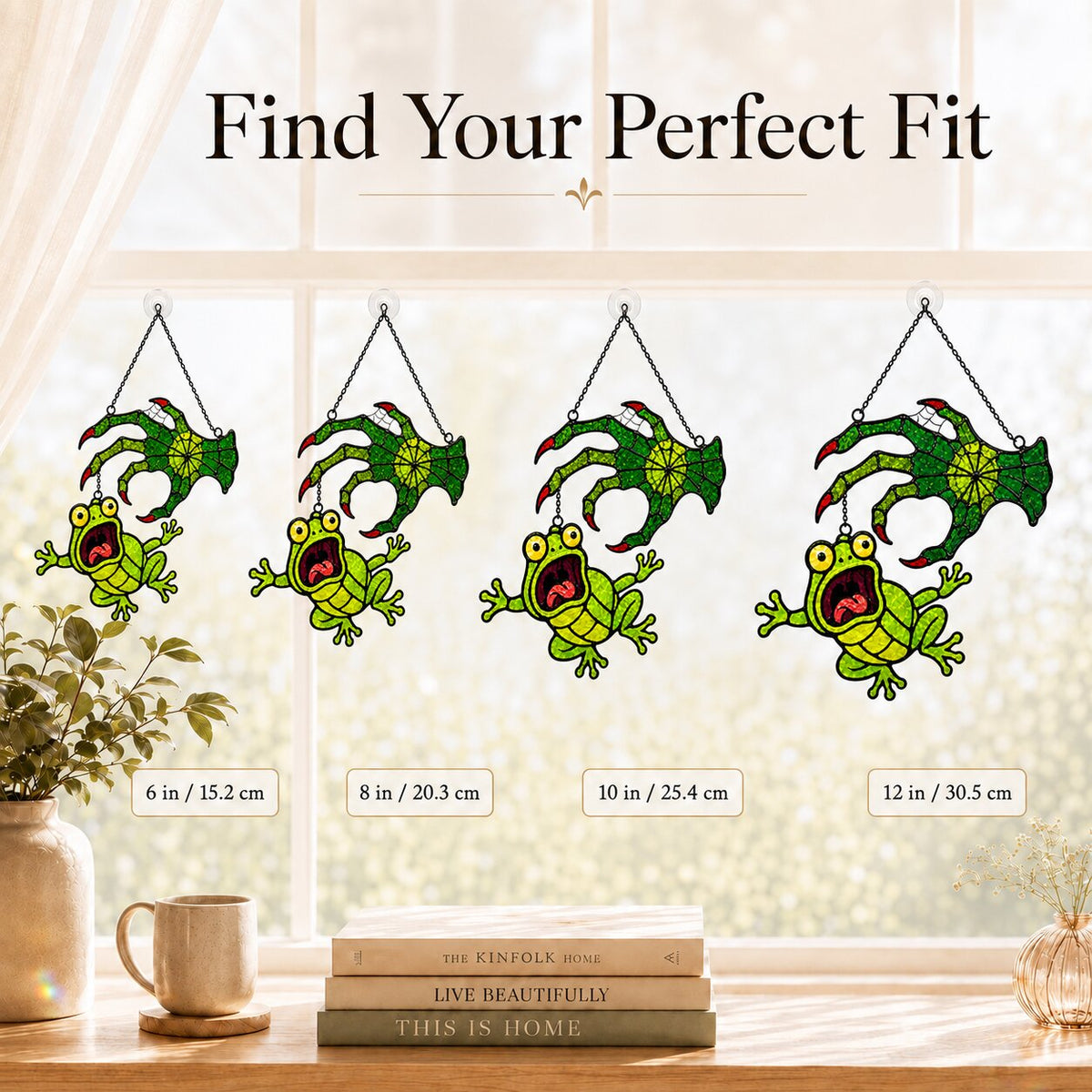 Witch Hand & Screaming Frog Holographic Acrylic Suncatcher