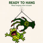 Witch Hand & Screaming Frog Holographic Acrylic Suncatcher