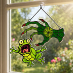 Witch Hand & Screaming Frog Holographic Acrylic Suncatcher