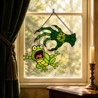 Witch Hand & Screaming Frog Holographic Acrylic Suncatcher