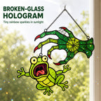 Witch Hand & Screaming Frog Holographic Acrylic Suncatcher