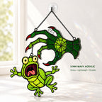 Witch Hand & Screaming Frog Holographic Acrylic Suncatcher