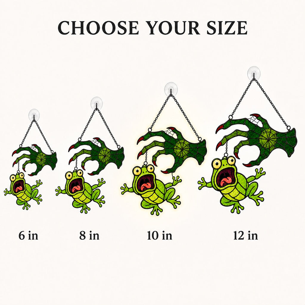 Witch Hand & Screaming Frog Holographic Acrylic Suncatcher