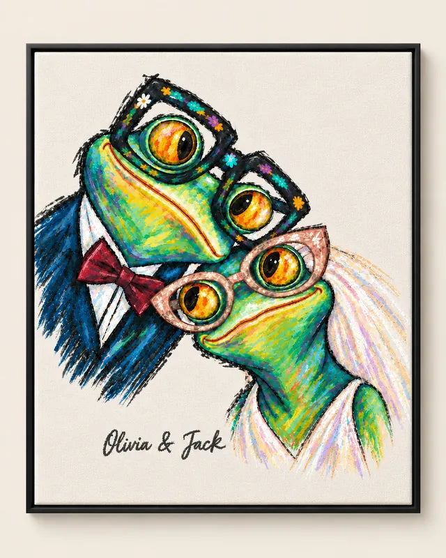 Sunday Best canvas in a black floating frame